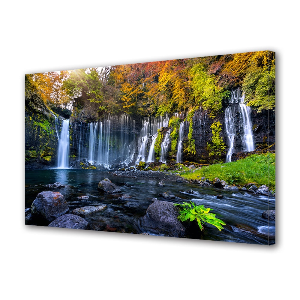 Tablou Canvas Premium ArtDeco, Cascade de poveste, Panza pe cadru de lemn, Decoratiuni Moderne pentru Casa, 50 x 70 cm