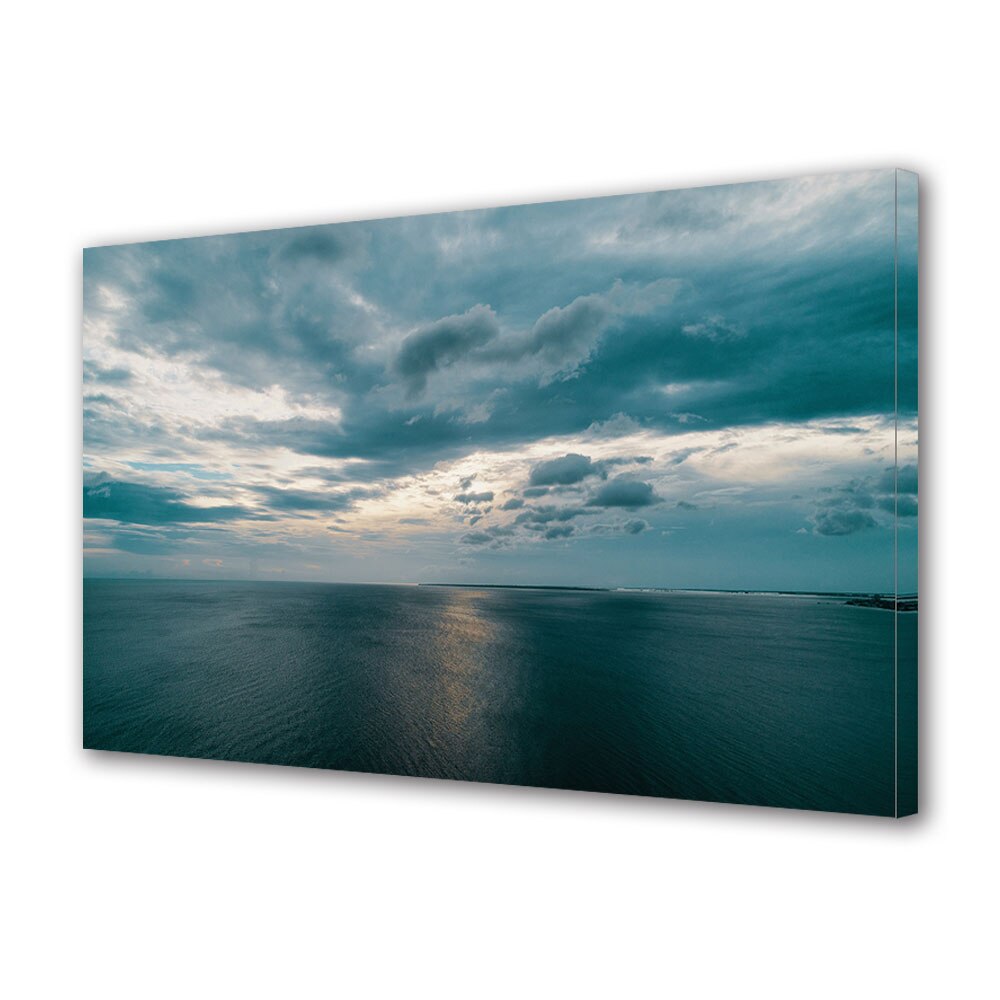 Tablou Canvas Premium ArtDeco, Nori peste ocean, Panza pe cadru de lemn, Decoratiuni Moderne pentru Casa, 30 x 45 cm
