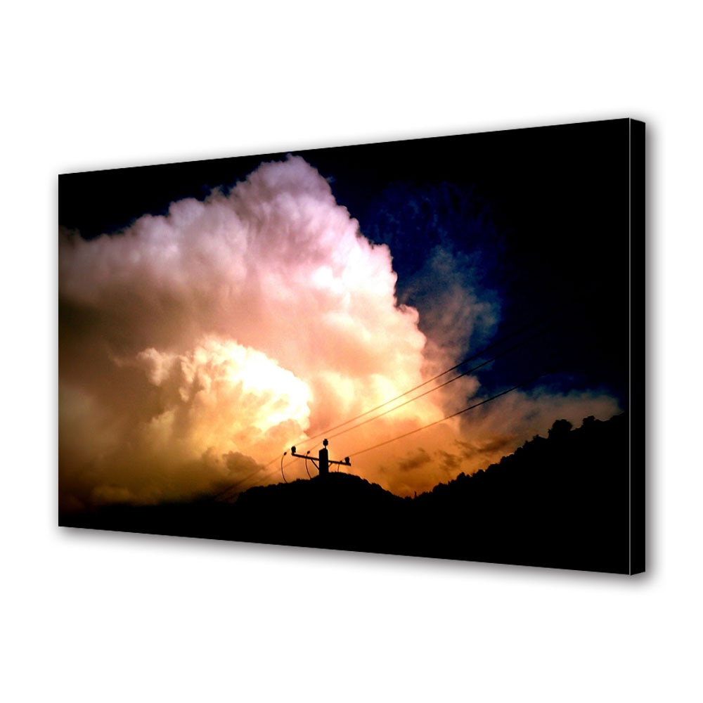 Tablou Canvas Premium ArtDeco, Cer de foc, Panza pe cadru de lemn, Decoratiuni Moderne pentru Casa, 80 x 120 cm