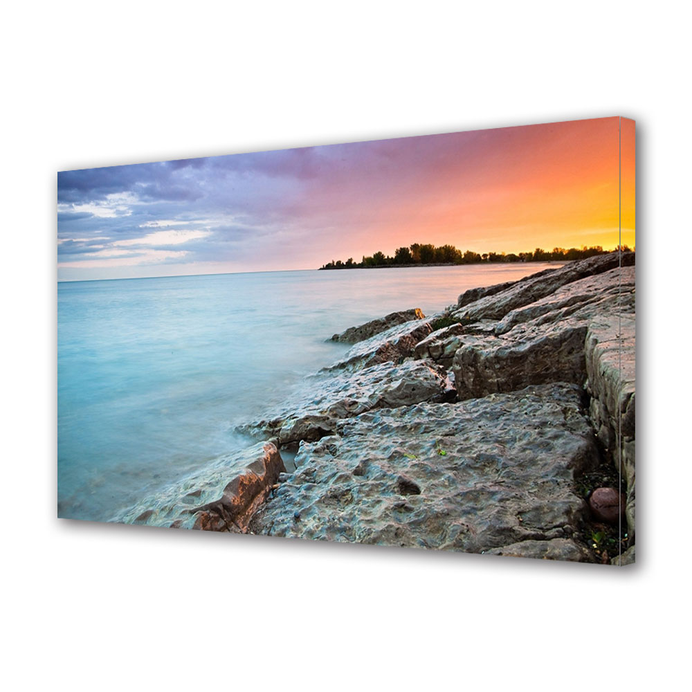 Tablou Canvas Premium ArtDeco, Priveliste de poveste la mare, Panza pe cadru de lemn, Decoratiuni Moderne pentru Casa, 80 x 120 cm