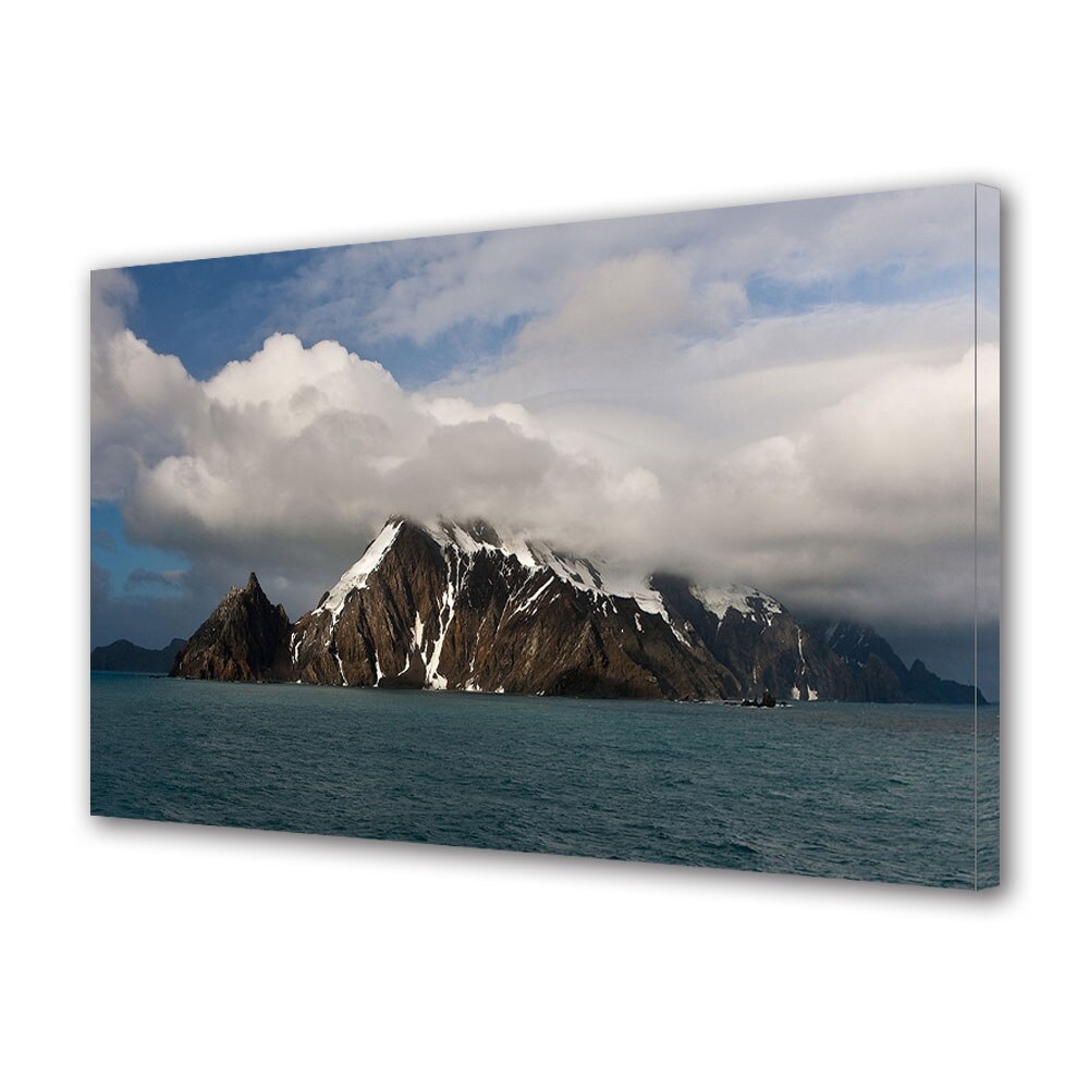 Tablou Canvas Premium ArtDeco, Insula muntoasa, Panza pe cadru de lemn, Decoratiuni Moderne pentru Casa, 80 x 120 cm