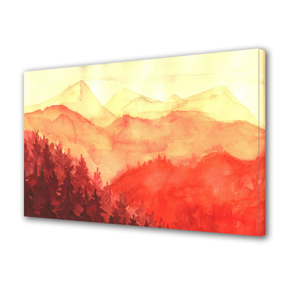 Tablou Canvas Premium ArtDeco, Peisaj in culori de foc, Panza pe cadru de lemn, Decoratiuni Moderne pentru Casa, 80 x 120 cm