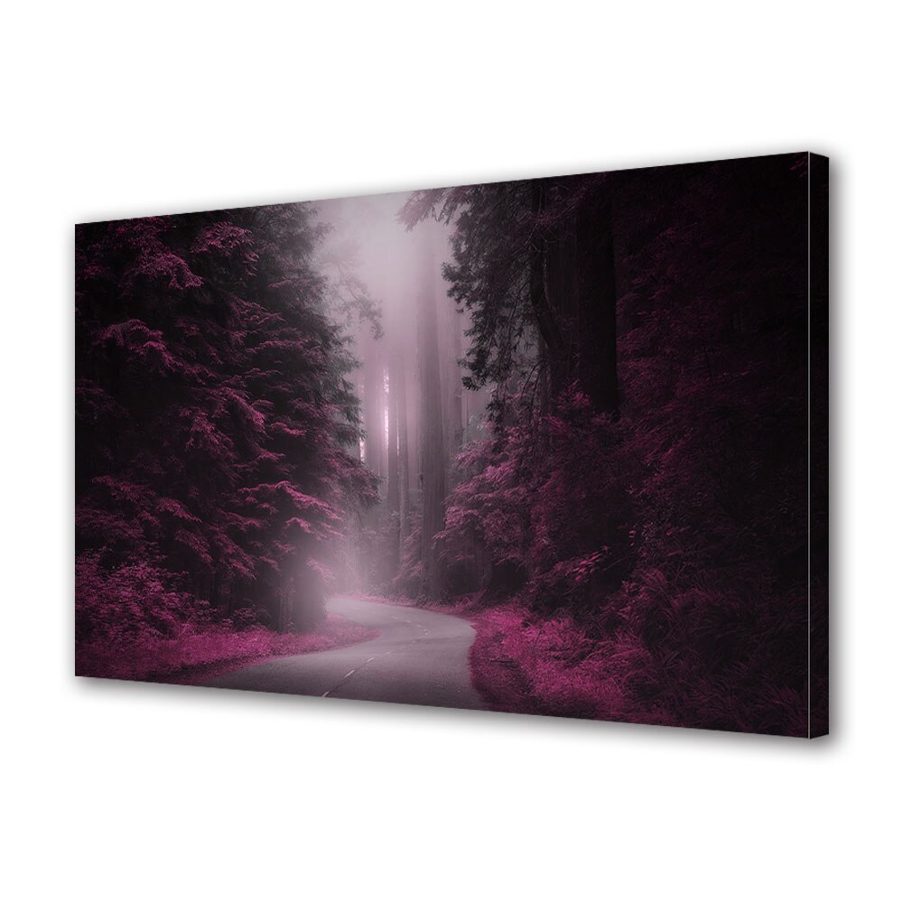 Tablou Canvas Premium ArtDeco, Violet intens, Panza pe cadru de lemn, Decoratiuni Moderne pentru Casa, 50 x 70 cm