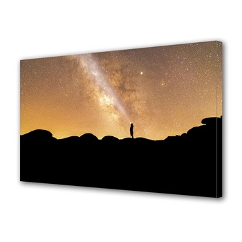 Tablou Canvas Premium ArtDeco, In explorarea necunoscutului, Panza pe cadru de lemn, Decoratiuni Moderne pentru Casa, 80 x 160 cm Tablou Canvas Premium ArtDeco, In explorarea necunoscutului, Panza pe cadru de lemn, Decoratiuni Moderne pentru Casa, 80 x 160 cm