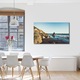 Tablou Canvas Premium ArtDeco, Valuri lovind pietrele de la mal, Panza pe cadru de lemn, Decoratiuni Moderne pentru Casa, 80 x 120 cm