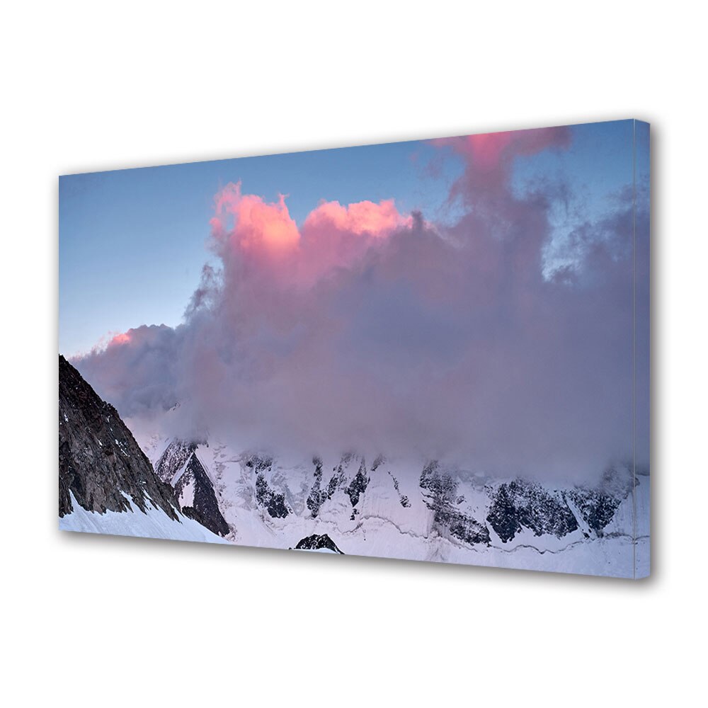 Tablou Canvas Premium ArtDeco, Nori desi pe munte, Panza pe cadru de lemn, Decoratiuni Moderne pentru Casa, 80 x 120 cm