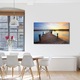 Tablou Canvas Premium ArtDeco, Ponton deasupra lacului limpede, Panza pe cadru de lemn, Decoratiuni Moderne pentru Casa, 80 x 120 cm