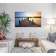 Tablou Canvas Premium ArtDeco, Ponton deasupra lacului limpede, Panza pe cadru de lemn, Decoratiuni Moderne pentru Casa, 80 x 120 cm