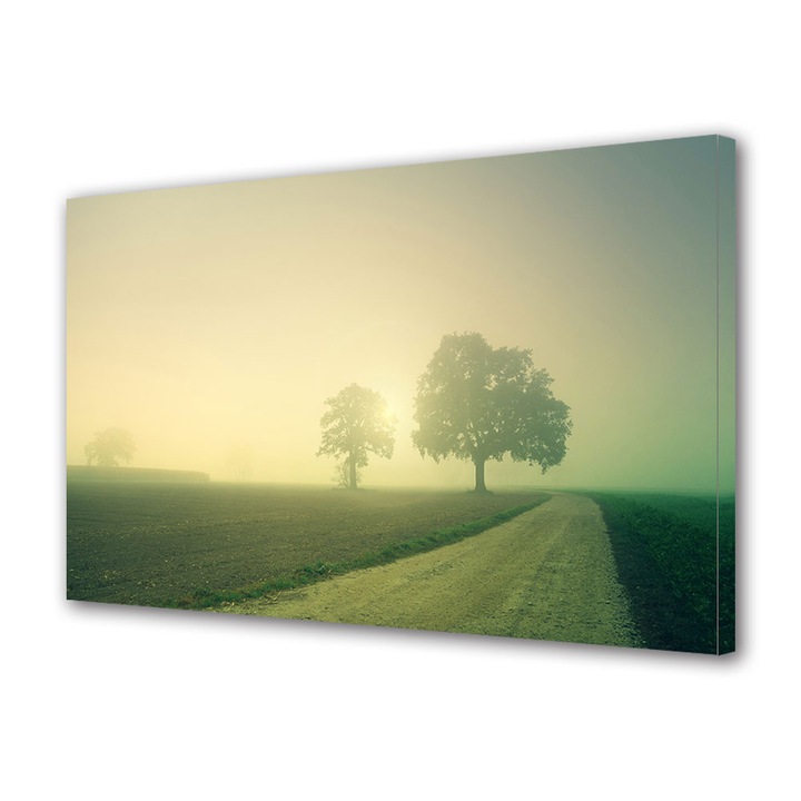 Tablou Canvas Premium ArtDeco, Copaci blurati, Panza pe cadru de lemn, Decoratiuni Moderne pentru Casa, 80 x 120 cm