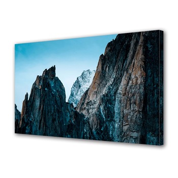 Tablou Canvas Premium ArtDeco, Stanci inaltandu-se spre cerul albastru, Panza pe cadru de lemn, Decoratiuni Moderne pentru Casa, 80 x 160 cm Tablou Canvas Premium ArtDeco, Stanci inaltandu-se spre cerul albastru, Panza pe cadru de lemn, Decoratiuni Moderne pentru Casa, 80 x 160 cm