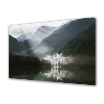 Tablou Canvas Premium ArtDeco, Razele soarelui patrund in ceata, Panza pe cadru de lemn, Decoratiuni Moderne pentru Casa, 30 x 45 cm Tablou Canvas Premium ArtDeco, Razele soarelui patrund in ceata, Panza pe cadru de lemn, Decoratiuni Moderne pentru Casa, 30 x 45 cm