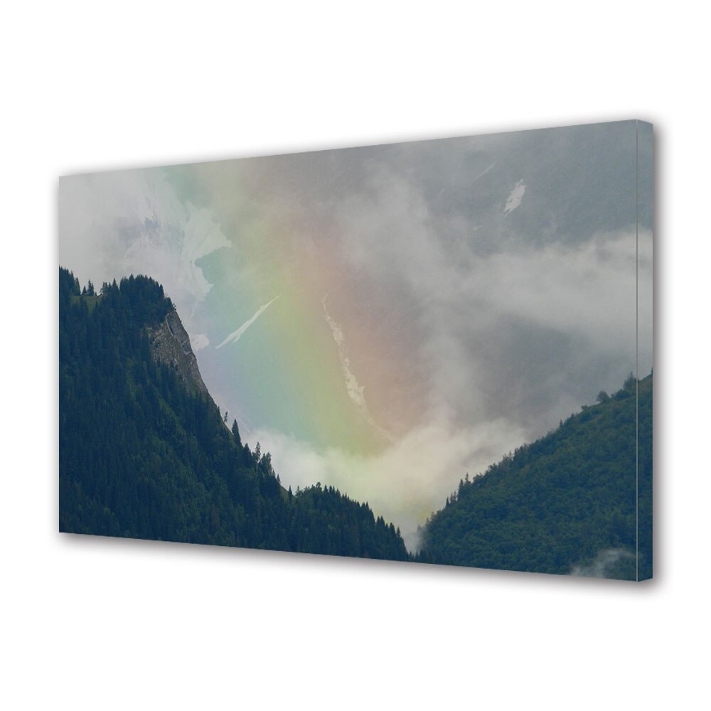 Tablou Canvas Premium ArtDeco, Curcubeu incetosat, Panza pe cadru de lemn, Decoratiuni Moderne pentru Casa, 80 x 120 cm