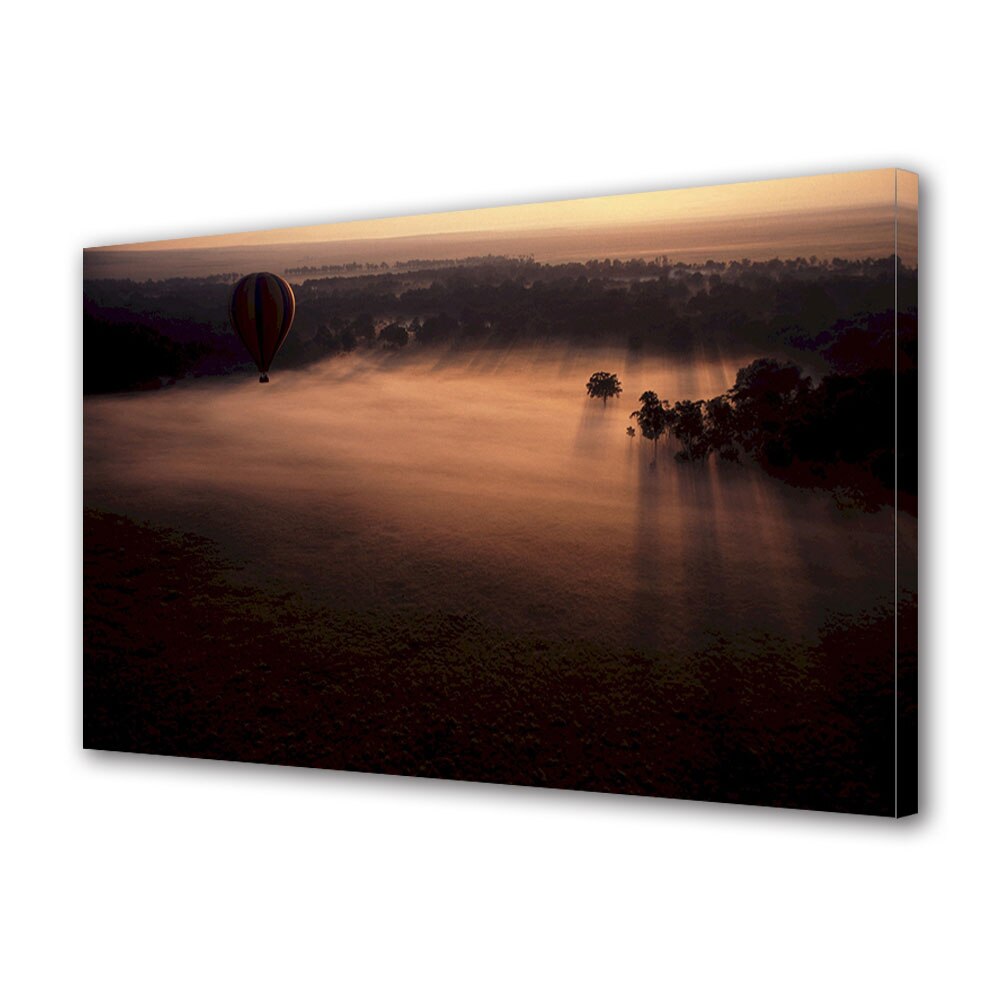 Tablou Canvas Premium ArtDeco, Dimineata pe racoare, Panza pe cadru de lemn, Decoratiuni Moderne pentru Casa, 80 x 120 cm