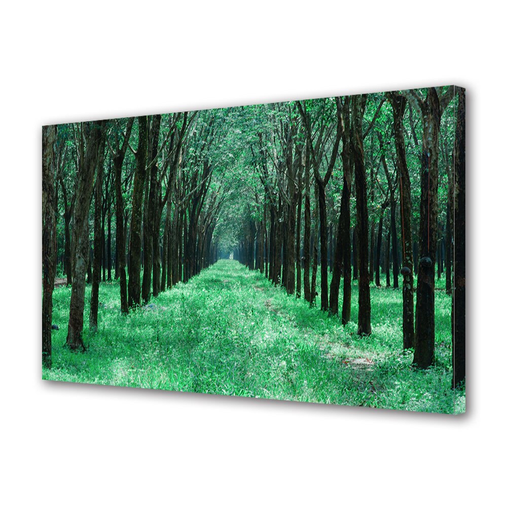 Tablou Canvas Premium ArtDeco, Verde intens, Panza pe cadru de lemn, Decoratiuni Moderne pentru Casa, 80 x 120 cm