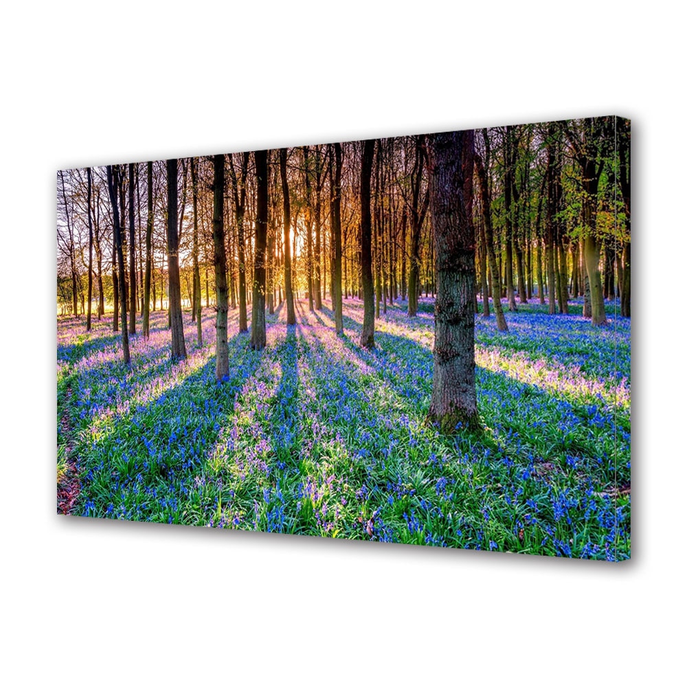 Tablou Canvas Premium ArtDeco, Padure inflorita, Panza pe cadru de lemn, Decoratiuni Moderne pentru Casa, 80 x 120 cm