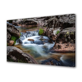 Tablou Canvas Premium ArtDeco, Ape curgatoare rapide, Panza pe cadru de lemn, Decoratiuni Moderne pentru Casa, 80 x 120 cm Tablou Canvas Premium ArtDeco, Ape curgatoare rapide, Panza pe cadru de lemn, Decoratiuni Moderne pentru Casa, 80 x 120 cm