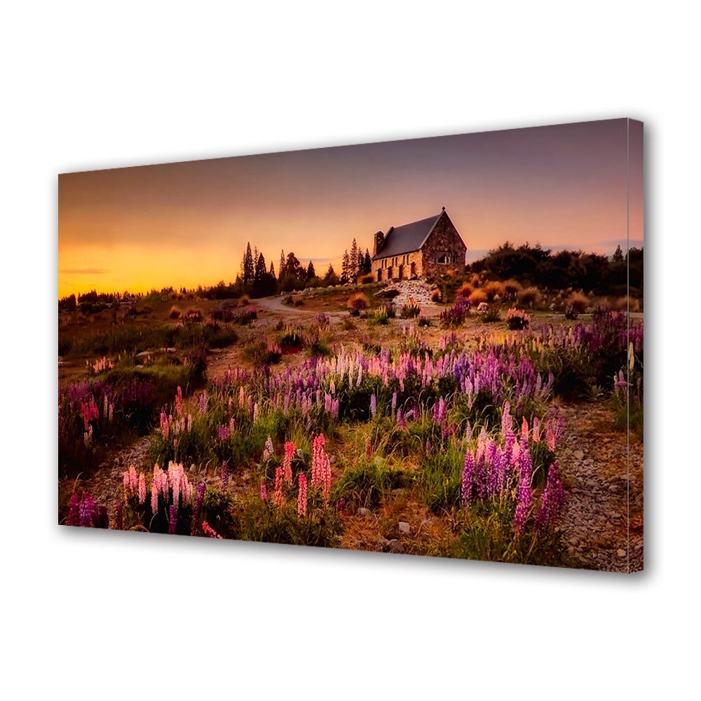 Tablou Canvas Premium ArtDeco, Casa de vacanta, Panza pe cadru de lemn, Decoratiuni Moderne pentru Casa, 80 x 120 cm