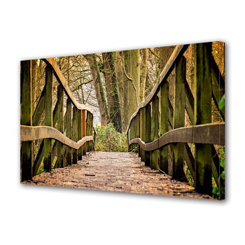 Tablou Canvas Premium ArtDeco, Pod din lemn in padure, Panza pe cadru de lemn, Decoratiuni Moderne pentru Casa, 20 x 30 cm Tablou Canvas Premium ArtDeco, Pod din lemn in padure, Panza pe cadru de lemn, Decoratiuni Moderne pentru Casa, 20 x 30 cm
