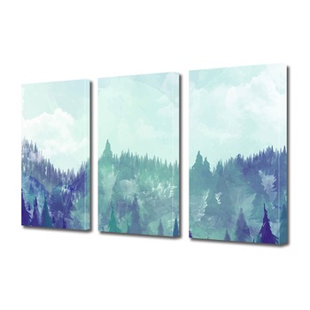 Set Tablouri Multicanvas 3 piese ArtDeco, Paduri de brazi, Panza pe cadru de lemn, Decoratiuni Moderne pentru Casa, 3 x 20 x 30 cm Set Tablouri Multicanvas 3 piese ArtDeco, Paduri de brazi, Panza pe cadru de lemn, Decoratiuni Moderne pentru Casa, 3 x 20 x 30 cm