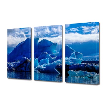 Set Tablouri Multicanvas 3 piese ArtDeco, Maluri inghetate, Panza pe cadru de lemn, Decoratiuni Moderne pentru Casa, 3 x 20 x 30 cm Set Tablouri Multicanvas 3 piese ArtDeco, Maluri inghetate, Panza pe cadru de lemn, Decoratiuni Moderne pentru Casa, 3 x 20 x 30 cm