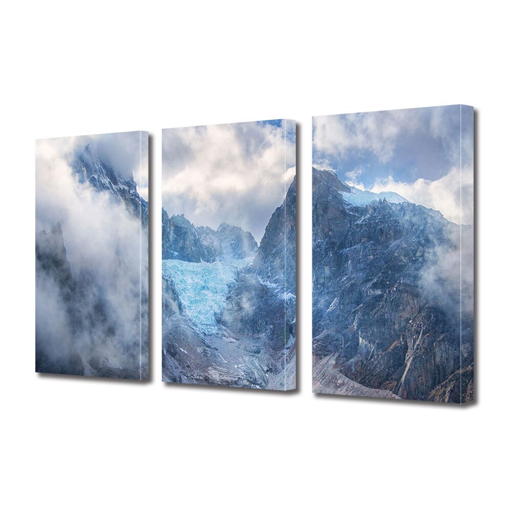 Set Tablouri Multicanvas 3 piese ArtDeco, Nepal, Panza pe cadru de lemn, Decoratiuni Moderne pentru Casa, 3 x 70 x 100 cm