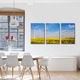 Set Tablouri Multicanvas 3 piese ArtDeco, Eoliene pe campul inflorit, Panza pe cadru de lemn, Decoratiuni Moderne pentru Casa, 3 x 40 x 60 cm