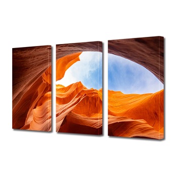 Set Tablouri Multicanvas 3 piese ArtDeco, Canion rosiatic, Panza pe cadru de lemn, Decoratiuni Moderne pentru Casa, 3 x 50 x 70 cm Set Tablouri Multicanvas 3 piese ArtDeco, Canion rosiatic, Panza pe cadru de lemn, Decoratiuni Moderne pentru Casa, 3 x 50 x 70 cm