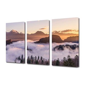 Set Tablouri Multicanvas 3 piese ArtDeco, Castel in ceata, Panza pe cadru de lemn, Decoratiuni Moderne pentru Casa, 3 x 20 x 30 cm Set Tablouri Multicanvas 3 piese ArtDeco, Castel in ceata, Panza pe cadru de lemn, Decoratiuni Moderne pentru Casa, 3 x 20 x 30 cm