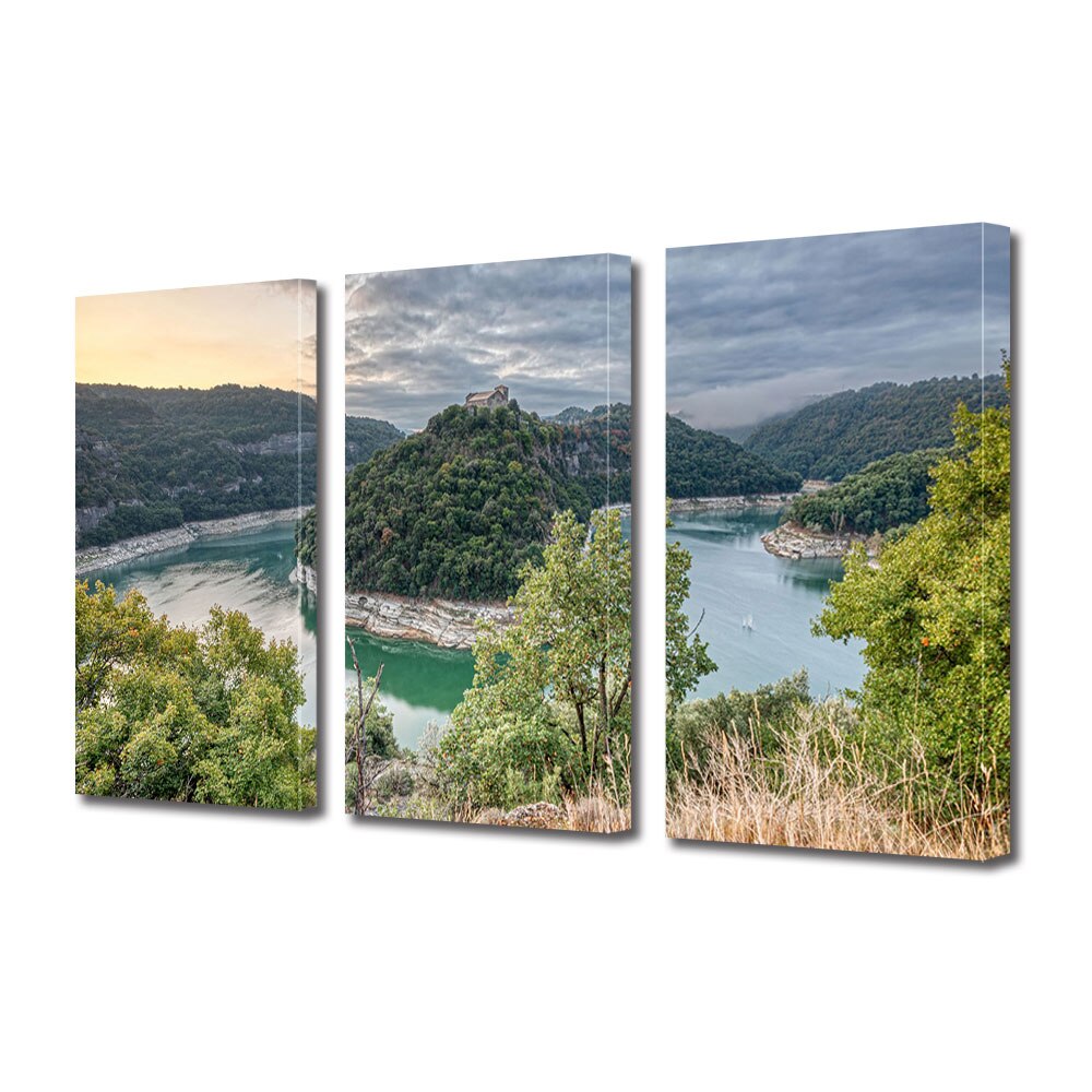 Set Tablouri Multicanvas 3 piese ArtDeco, Linistea naturii, Panza pe cadru de lemn, Decoratiuni Moderne pentru Casa, 3 x 70 x 100 cm