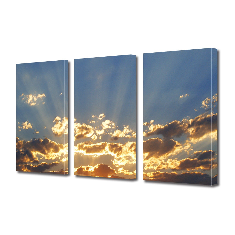 Set Tablouri Multicanvas 3 piese ArtDeco, Farmecul rasaritului, Panza pe cadru de lemn, Decoratiuni Moderne pentru Casa, 3 x 50 x 70 cm