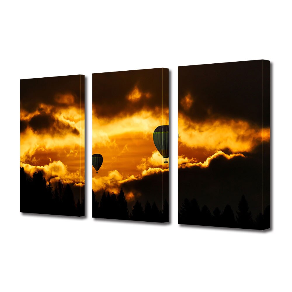 Set Tablouri Multicanvas 3 piese ArtDeco, Bucurie pana la cer, Panza pe cadru de lemn, Decoratiuni Moderne pentru Casa, 3 x 50 x 70 cm