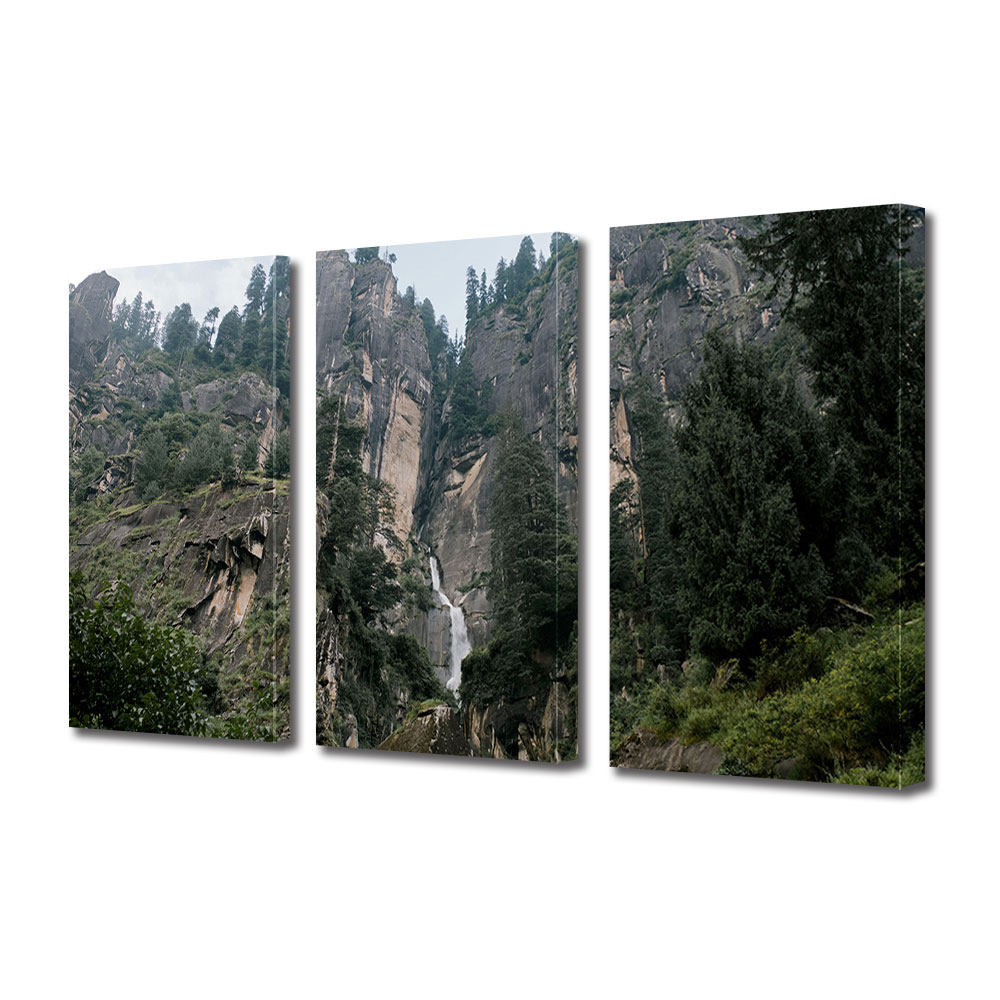 Set Tablouri Multicanvas 3 piese ArtDeco, Brazi pe stanci, Panza pe cadru de lemn, Decoratiuni Moderne pentru Casa, 3 x 70 x 100 cm