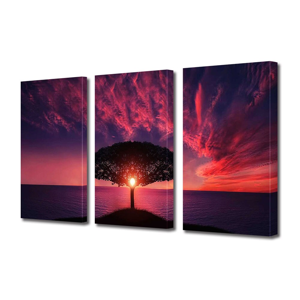 Set Tablouri Multicanvas 3 piese ArtDeco, Simetrie, Panza pe cadru de lemn, Decoratiuni Moderne pentru Casa, 3 x 50 x 70 cm