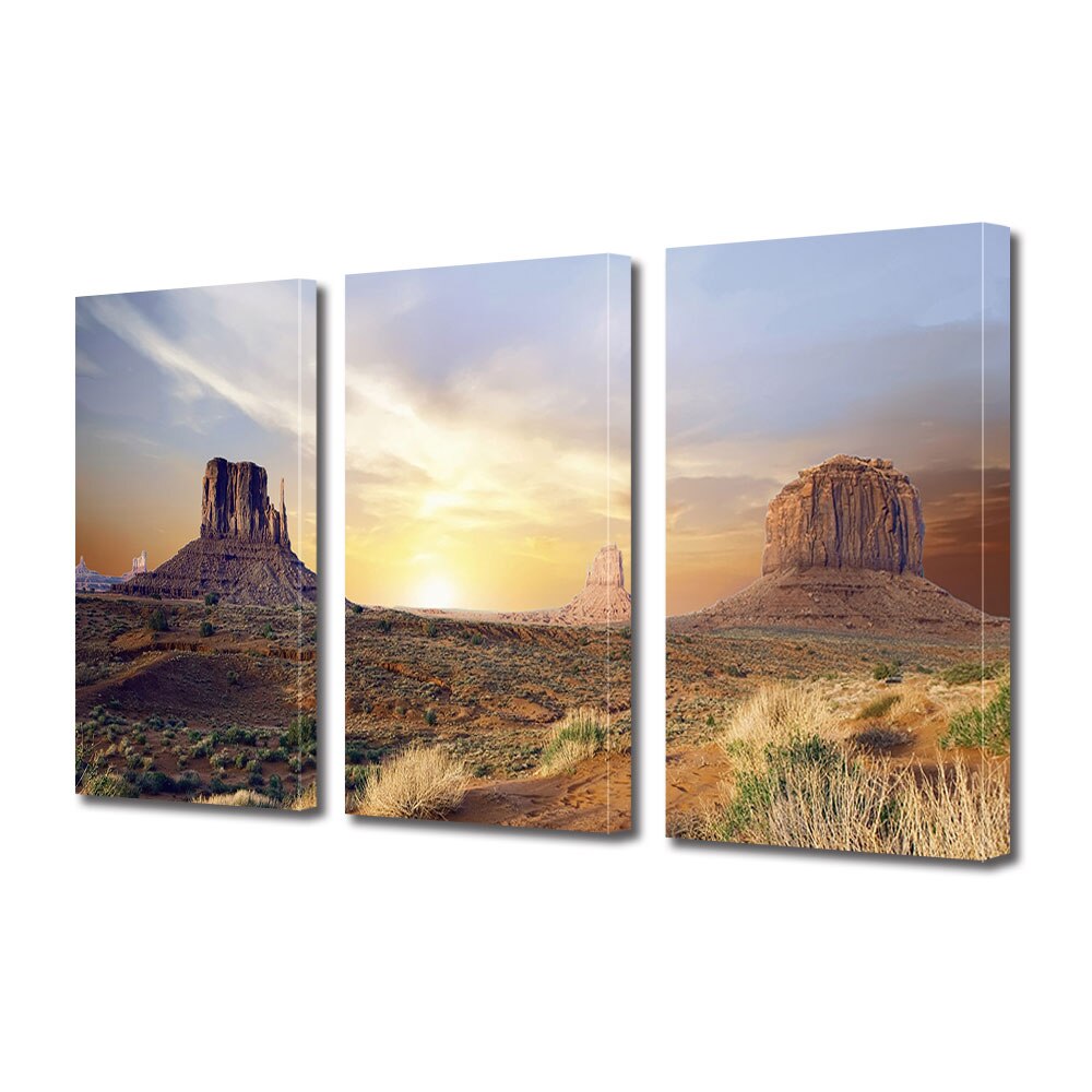 Set Tablouri Multicanvas 3 piese ArtDeco, Stanci mistice, Panza pe cadru de lemn, Decoratiuni Moderne pentru Casa, 3 x 70 x 100 cm