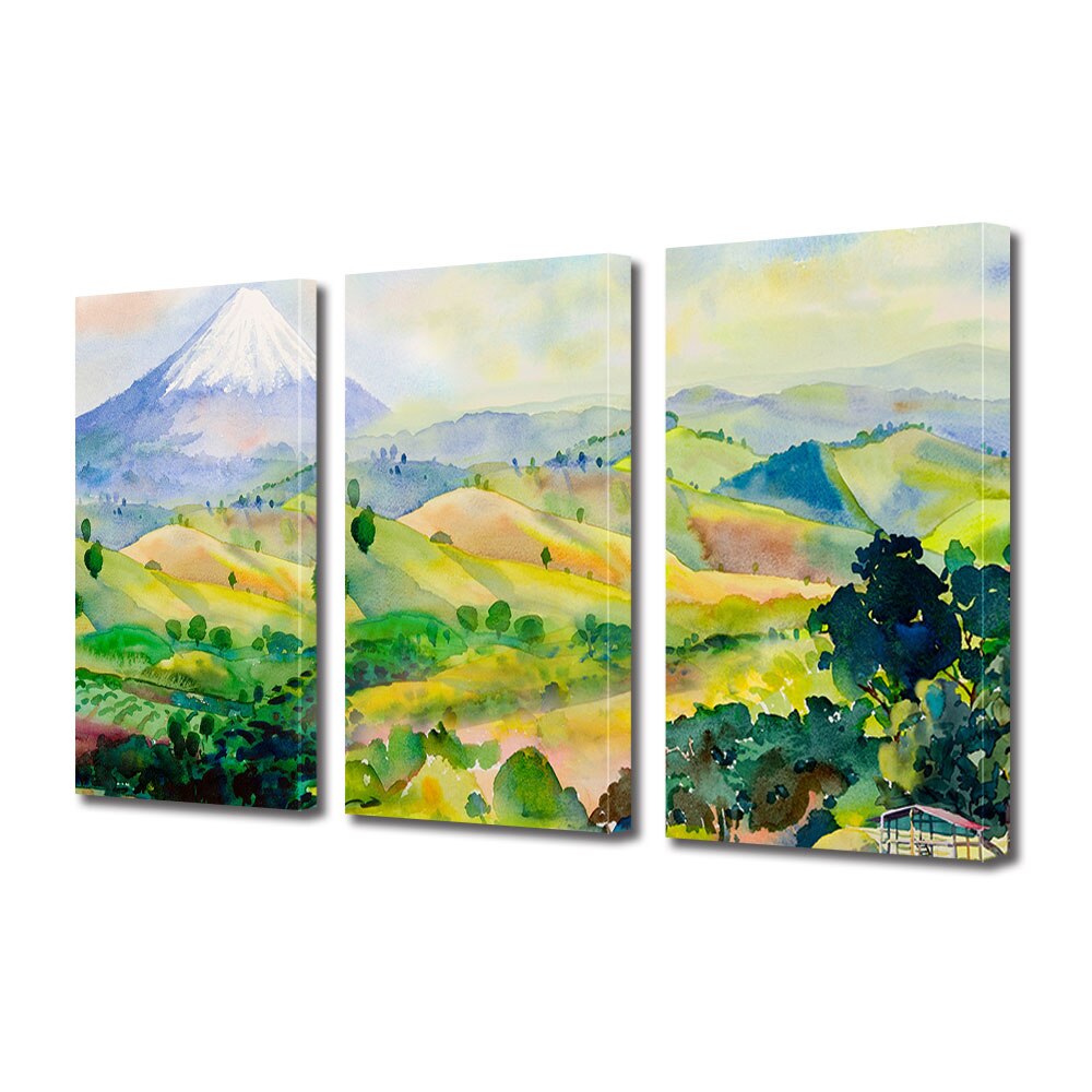 Set Tablouri Multicanvas 3 piese ArtDeco, Natura la inaltime pictata, Panza pe cadru de lemn, Decoratiuni Moderne pentru Casa, 3 x 70 x 100 cm