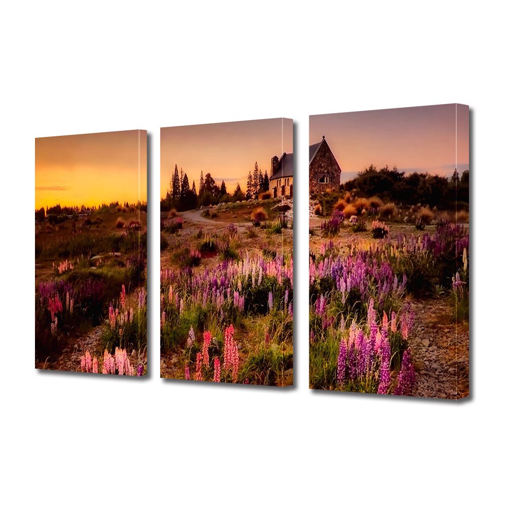 Set Tablouri Multicanvas 3 piese ArtDeco, Casa de vacanta, Panza pe cadru de lemn, Decoratiuni Moderne pentru Casa, 3 x 40 x 60 cm