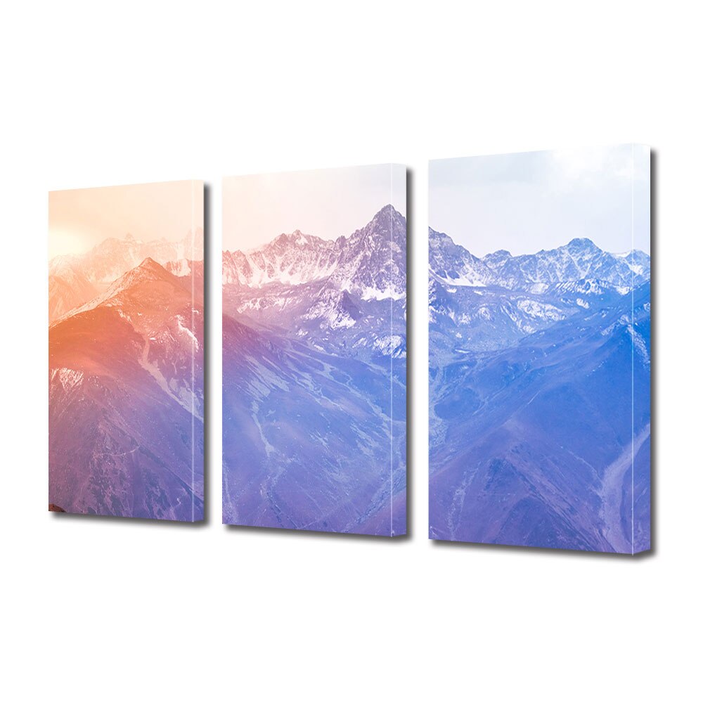 Set Tablouri Multicanvas 3 piese ArtDeco, Cald si rece, Panza pe cadru de lemn, Decoratiuni Moderne pentru Casa, 3 x 70 x 100 cm