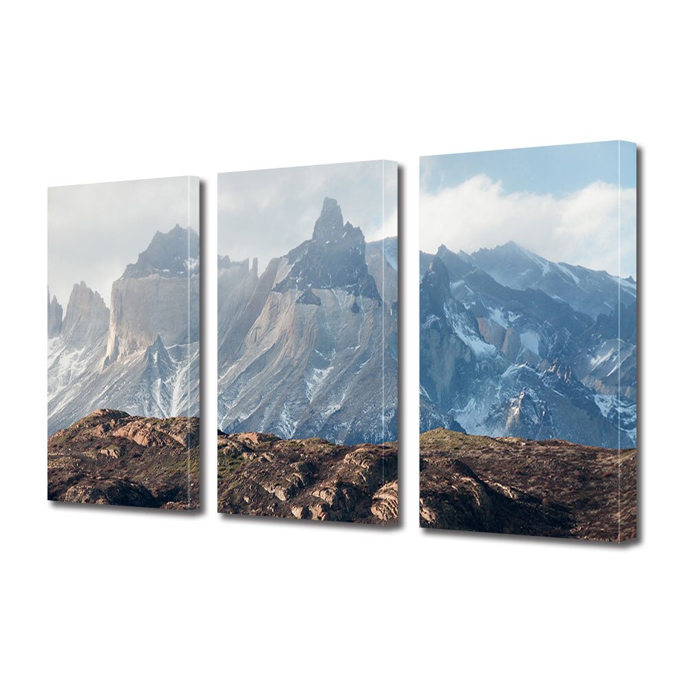 Set Tablouri Multicanvas 3 piese ArtDeco, La altitudine, Panza pe cadru de lemn, Decoratiuni Moderne pentru Casa, 3 x 20 x 30 cm