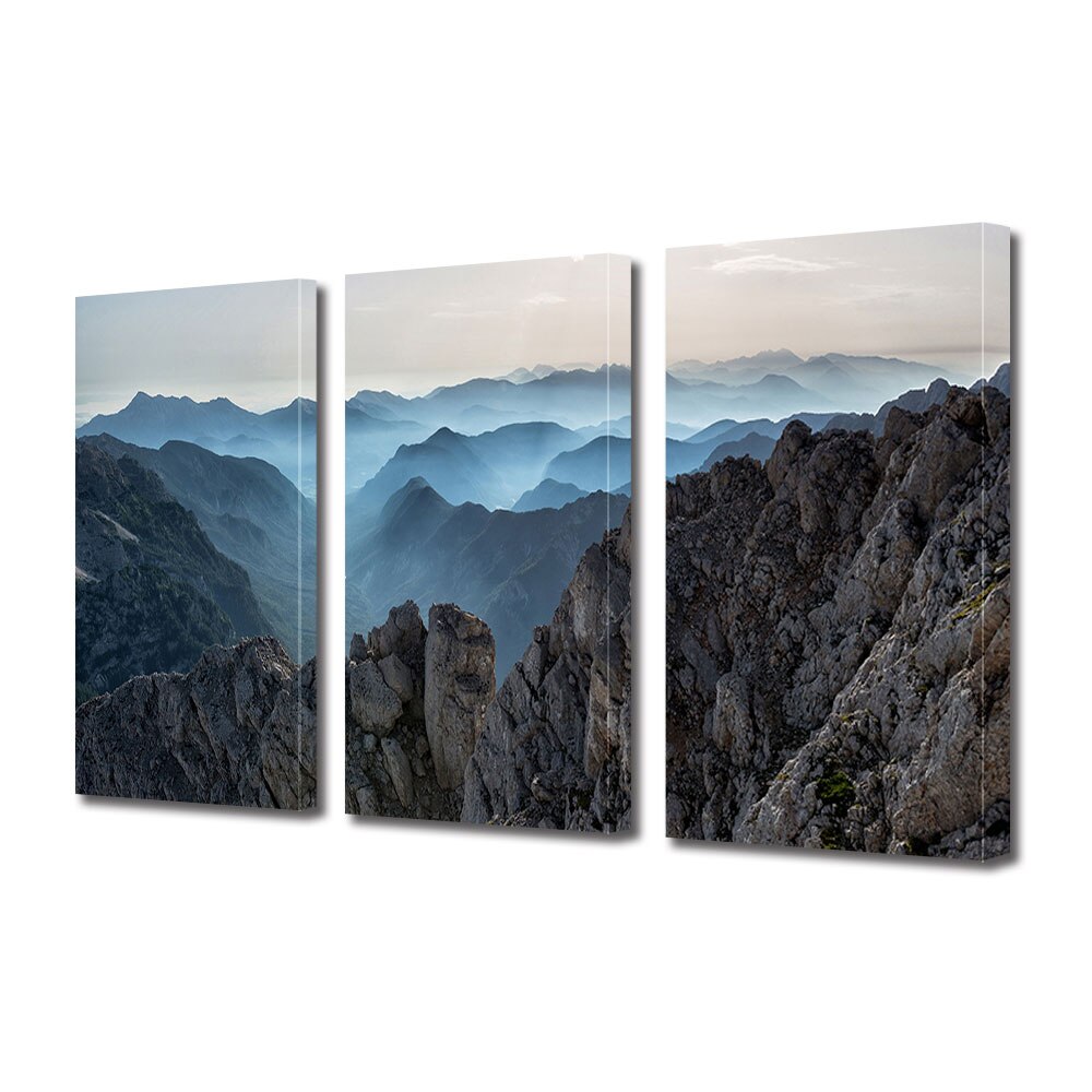 Set Tablouri Multicanvas 3 piese ArtDeco, Insiruire de stanci, Panza pe cadru de lemn, Decoratiuni Moderne pentru Casa, 3 x 70 x 100 cm