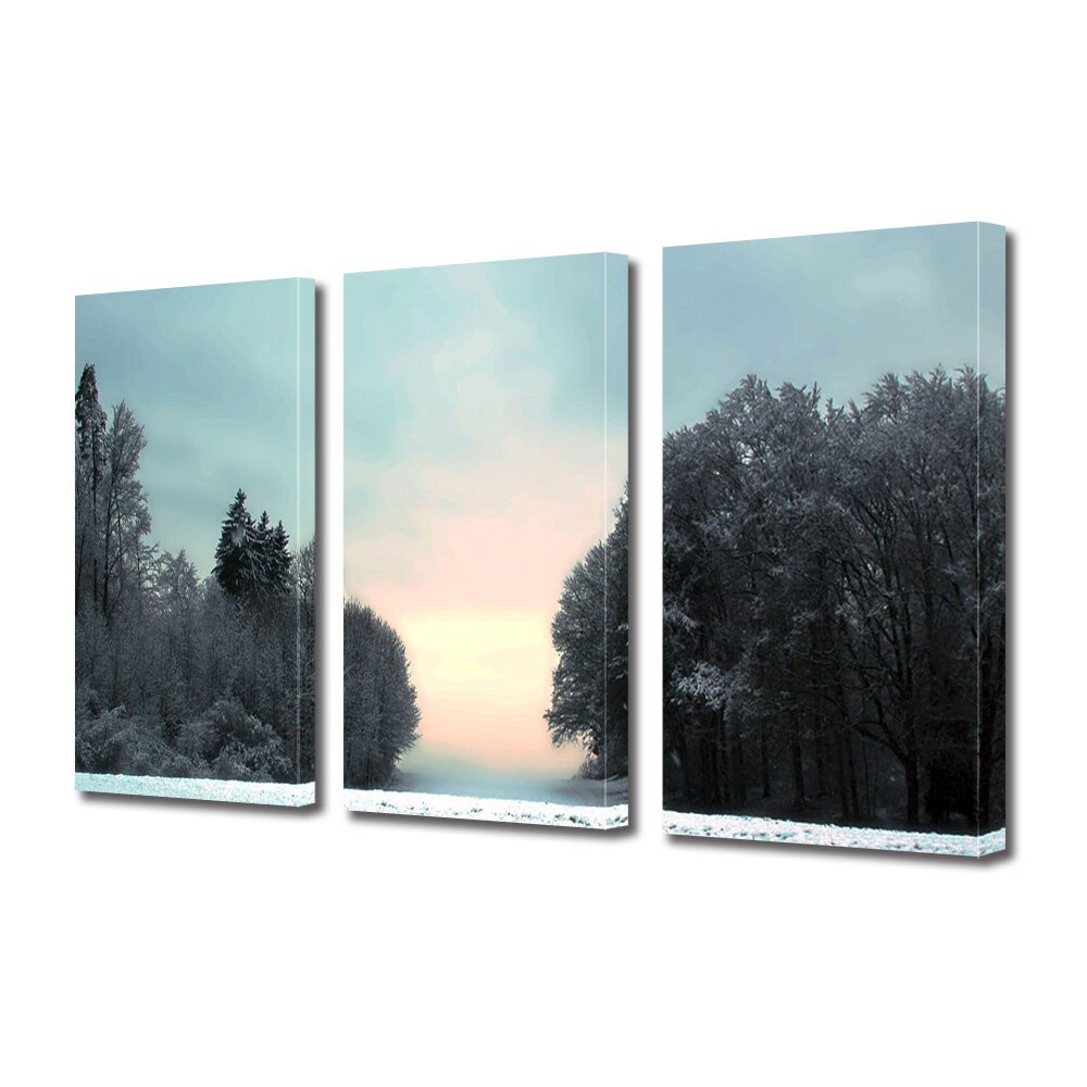 Set Tablouri Multicanvas 3 piese ArtDeco, Orizont blurat, Panza pe cadru de lemn, Decoratiuni Moderne pentru Casa, 3 x 70 x 100 cm