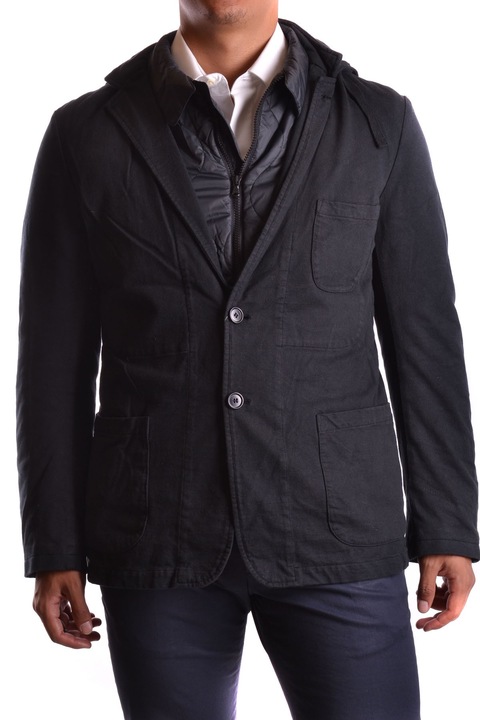 Jacheta barbati Y's Yohji Yamamoto KC065, Bumbac, Negru, 48 EU