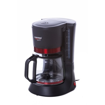 Cafetiera Albatros Delicia, 680 W, 1.2 l, Negru / Rosu Cafetiera Albatros Delicia, 680 W, 1.2 l, Negru / Rosu