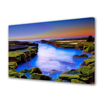 Tablou Canvas Premium ArtDeco, Ocean albastru si cer in culori, Panza pe cadru de lemn, Decoratiuni Moderne pentru Casa, 20 x 30 cm Tablou Canvas Premium ArtDeco, Ocean albastru si cer in culori, Panza pe cadru de lemn, Decoratiuni Moderne pentru Casa, 20 x 30 cm