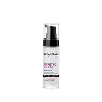 Ser pentru fata, cu efect anti-imbatranire si lifting, cu acid hialuronic si extract de flori de lotus - Effetto Lifting, 30 ML, Bottega Verde Ser pentru fata, cu efect anti-imbatranire si lifting, cu acid hialuronic si extract de flori de lotus - Effetto Lifting, 30 ML, Bottega Verde