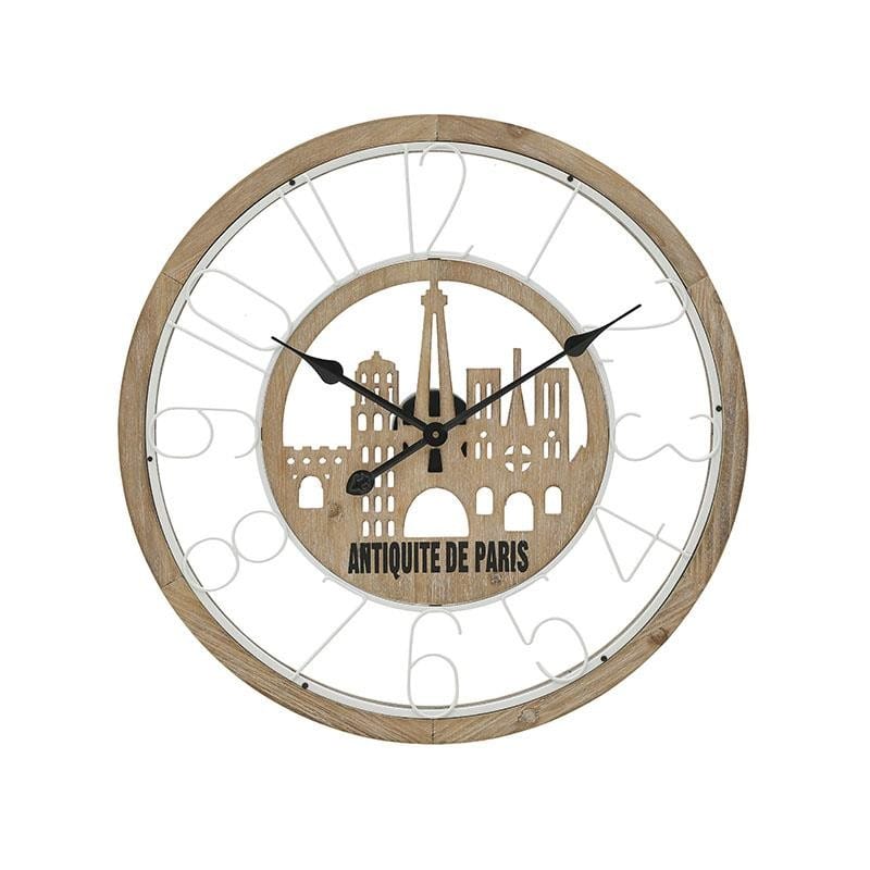 Ceas de perete,Inart, 60x5x60 cm, bej,alb, negru ,model Paris