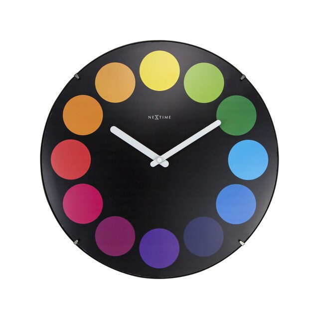 Ceas de perete, Nextime, diapozitiv, 35 cm, lemn