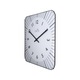 Ceas de perete, Nextime 37x31x3.7 cm, lemn, Alb / Negru