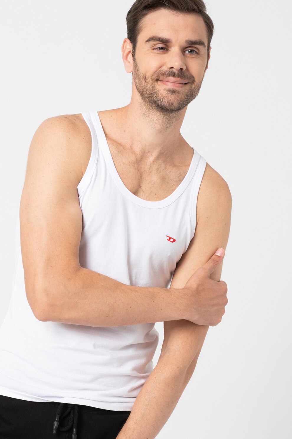 Diesel, Set de top-uri de casa Johnny - 3 piese, Alb