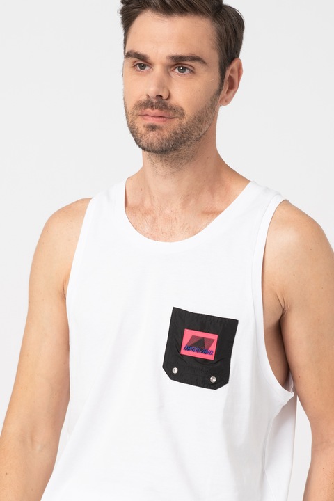 Diesel, Top cu buzunar pe piept Locoarm, Alb, L