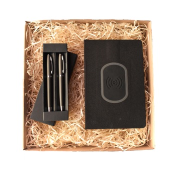 GiftSet, set de cadou pentru birou, cu set de pix si stilou din otel si agenda smart wireless, impachetat in cutie kraft de cadou GiftSet, set de cadou pentru birou, cu set de pix si stilou din otel si agenda smart wireless, impachetat in cutie kraft de cadou